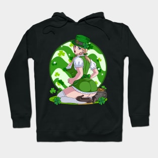 Sexy Leprechaun Pigtails St Patricks Day Irish Lass Pride Hoodie